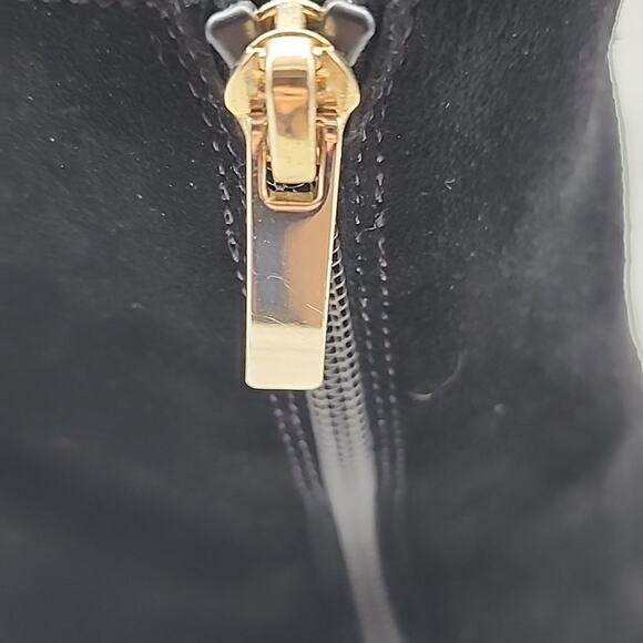 L'AGENCE ANGELIQUE MIDNIGHT LEATHER PLUSH BLACK SUEDE ANKLE BOOTS LADIES 40 NWOB - Picture 9 of 16